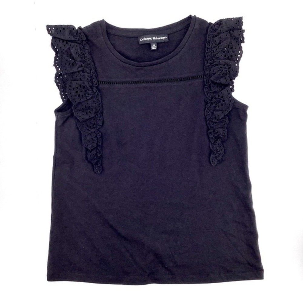 Catherine Malandrino Women's Black Sleeveless Top Size XS Casual Modern